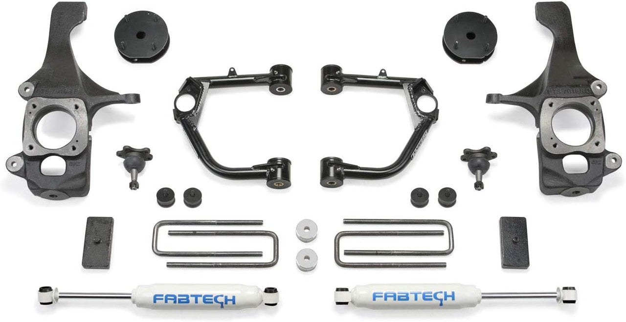 Fabtech 16-18 Toyota Tundra 2WD/4WD 4in Budget UCA System w/Rear Perf. Shocks - FTS26067