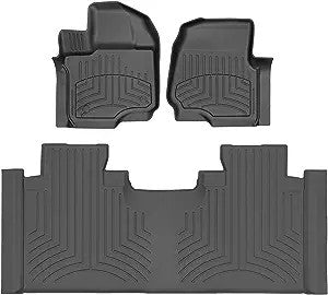 WeatherTech 2015+ Ford F-150 SuperCrew (1st Row Bench) Front/Rear Floorliner HP - Black - 44697-1-4IM