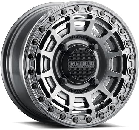 Method MR415 Beadlock 15x7 / 5+2/38mm Offset / 4x136 / 106mm CB Graphite Wheel - Gloss Graphite Ring - MR415570471252B