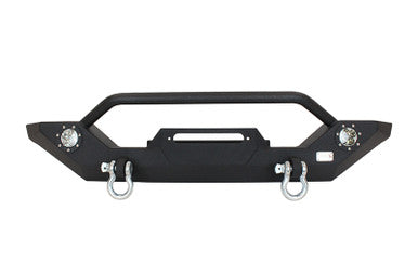 Fishbone Offroad 87-06 Jeep TJ/YJ Wrangler TJ/YJ Steel Front Bumper W/LEDs - Blk Textured Pawdercoat - FB22016