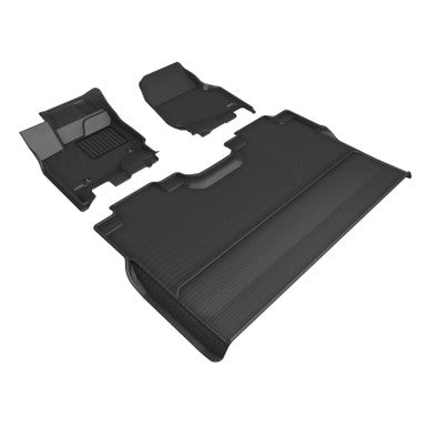 3D MAXpider Kagu Complete Floor Mat Set For 2015+ Ford F-150 Supercrew - Black - L1FR15301509