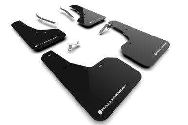 Rally Armor Black UR Mud Flap w/ White Logo for 2022-24 Subaru Forester & Wilderness - MF82-UR-BLK/WH