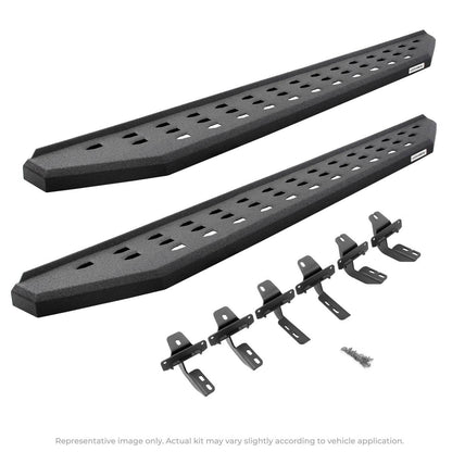 Go Rhino 2022 Toyota Tundra Crew Max 4dr RB20 Kit w/RB20 Running Board + Brkts - Bedliner Coating - 69443687T