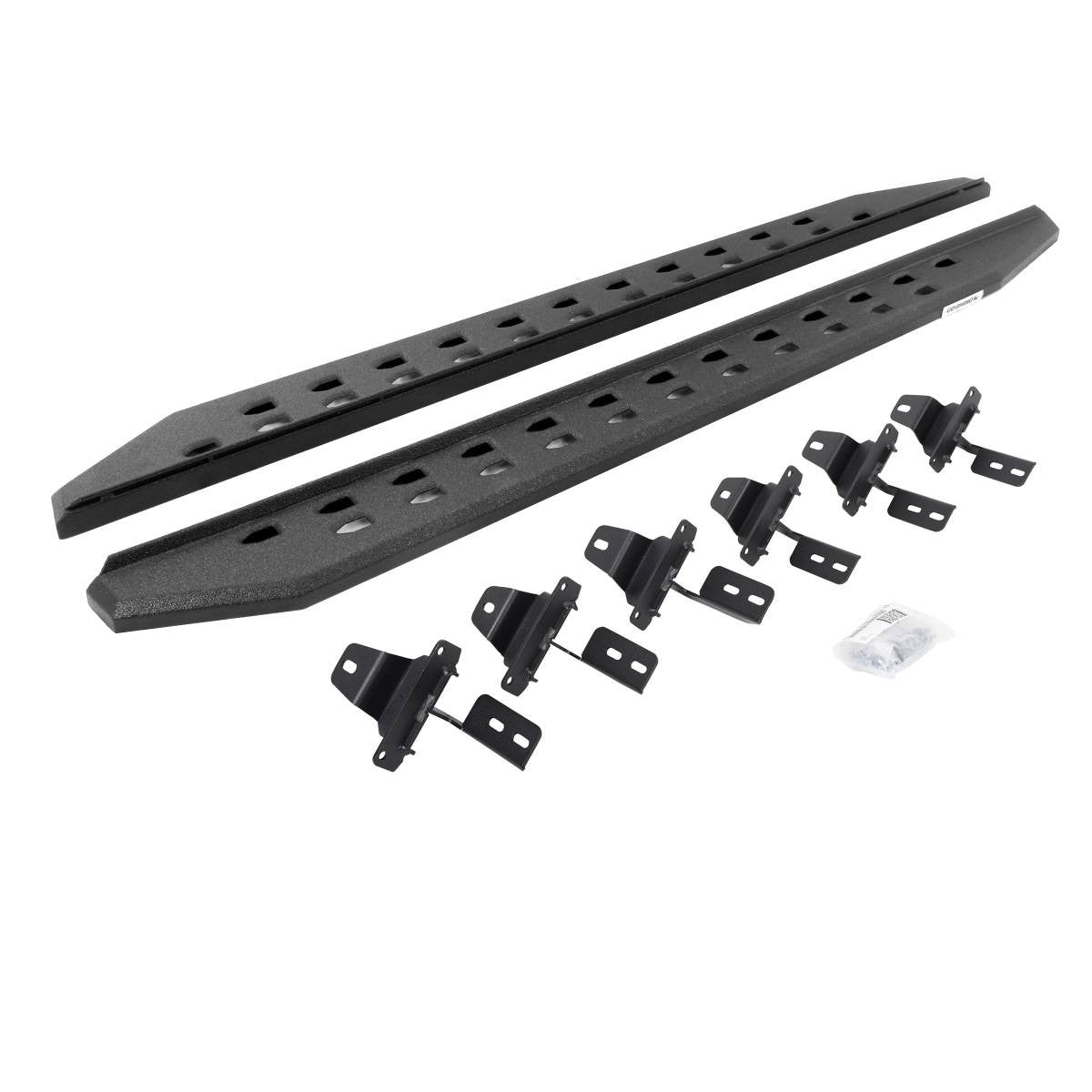 Go Rhino 18-22 Jeep Wrangler JLU 4DR RB20 Slim Running Boards Kit (Incl. Brackets) - Bedliner Coat - 69450673ST