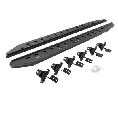 Go Rhino 18-22 Jeep Wrangler JLU 4DR RB20 Slim Running Boards Kit (Incl. Brackets) - Bedliner Coat - 69450673ST