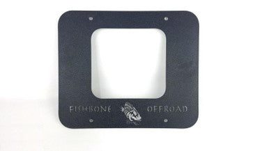 Fishbone Offroad 97-06 Jeep Wrangler TJ Tailgate Plate - Black Textured Powdercoat Aluminum - FB31058