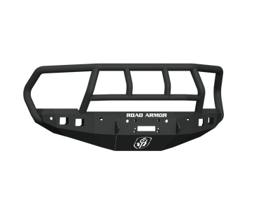 Road Armor 16-18 Ram 2500 Stealth Front Winch Bumper w/Titan II Guard/6 Sensor Holes - Tex Blk - 4162F2B