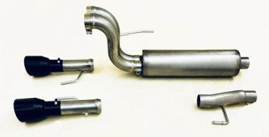 Gibson 2024 Ford F150 5.0L Black Elite Stainless Steel Split Rear Exhaust - 69226B