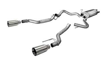 Corsa 2017-2020 Ford F-150 Raptor 3.5L Sport Cat-Back Dual Rear Exit w/ 5in Satin Polished Tip - 14397