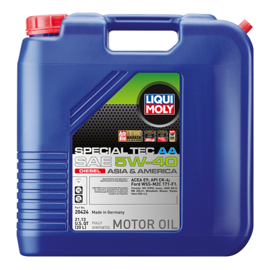 LIQUI MOLY 20L Special Tec AA Motor Oil SAE 5W40 Diesel - 20424