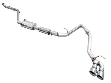 AWE Tuning Exhaust for 4th Gen Toyota Tacoma Dual Chrome Silver Tips - 3015-32254