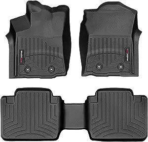 WeatherTech 2018+ Toyota Tacoma Front and Rear FloorLiner - Black (Fits Access/Double Cab) - 4412991-440215
