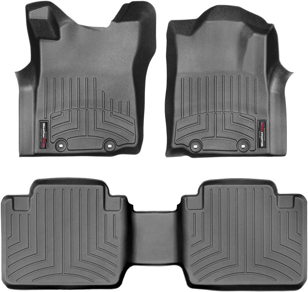 WeatherTech 12-13 Toyota Tacoma Front & Rear FloorLiner - Black - 444521-440215