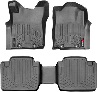 WeatherTech 12-13 Toyota Tacoma Front & Rear FloorLiner - Black - 444521-440215