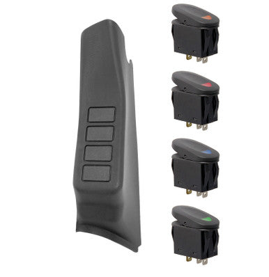 Rugged Ridge A-Pillar Switch Pod Kit Black LHD 07-10 (JK) - 17235.86