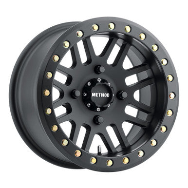 Method MR406 UTV Beadlock 15x10 / 5+5/-2mm Offset / 4x156 / 132mm CB Matte Black Wheel - MR40651046555B