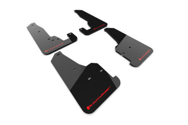 Rally Armor Black UR Mud Flap w/ Red Logo for 2018-22 Jeep Grand Cherokee SRT Trackhawk - MF134-UR-BLK-RD
