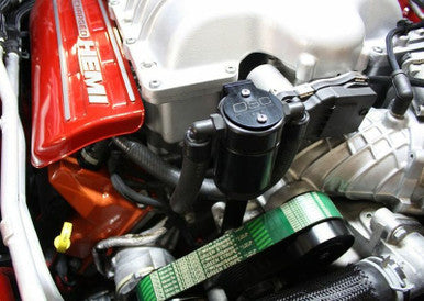 J&amp;L 15-25 Dodge Hellcat/Demon 6.2L Hemi Passenger Side Oil Separator 3.0 - Black Anodized - 3060P-B