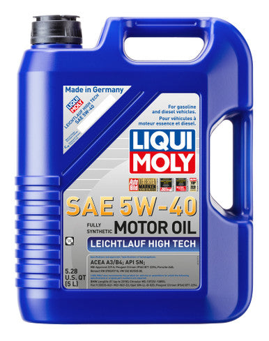 LIQUI MOLY 5L Leichtlauf (Low Friction) High Tech Motor Oil SAE 5W40 - 2332