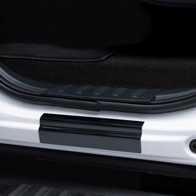 Putco 15-20 Ford F-150 - SuperCrew w/ F-150 Etching (4pcs) Black Platinum Door Sills - 95150BPFD