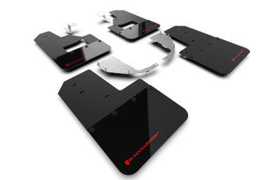 Rally Armor Black Mud Flap w/Red Logo for 2021-25 Ford Bronco RB-ST - MF85-RB-ST-RD