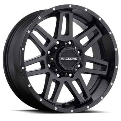 Raceline 931B Injector 16x8in / 8x165.1 BP / 0mm Offset / 125.2mm Bore - Satin Black Wheel - 931B-68080-00