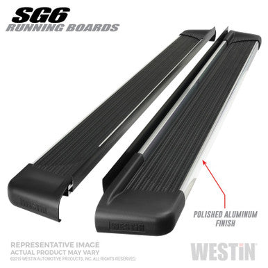 Westin SG6 Polished Aluminum Running Boards 74.25 in - Polished - 27-64720