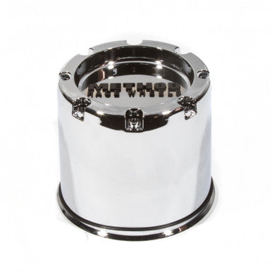 Method Cap 1524 - 130mm - 2 Piece - Chrome - Push Thru - CP-1524B140-9-C1