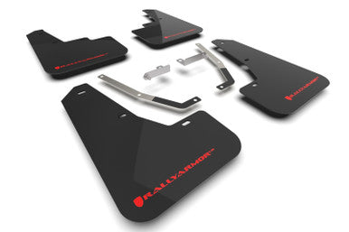 Rally Armor Black UR Mud Flap w/ Red Logo for 2024-25 Subaru Crosstrek - MF106-UR-BLK-RD
