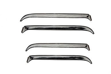 AVS Ventshade Front & Rear Window Deflectors 4pc For 2007-18 Jeep Wrangler 4 Door - Stainless - 14918