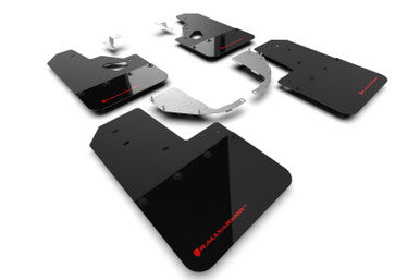 Rally Armor Black Mud Flap w/ Red Logo for 2021-25 Ford Bronco RR-ST - MF85-RR-ST-RD