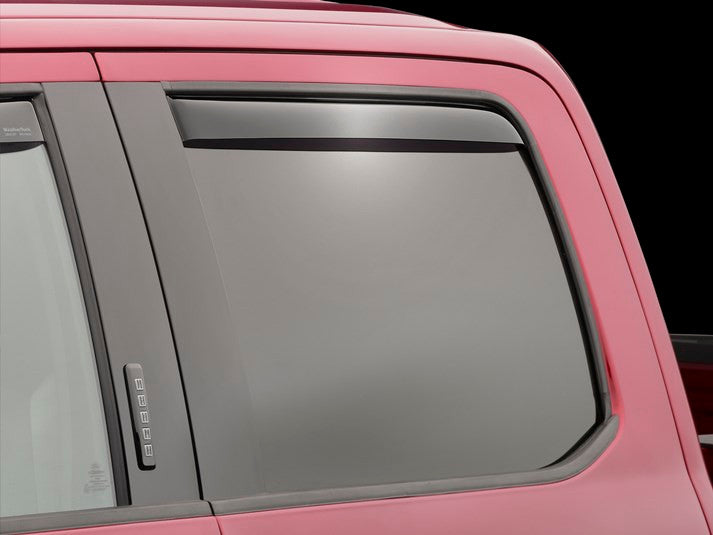 WeatherTech Rear Side Window Deflectors For Ford 15-20 F-150/17-22 F-250/F-350/F-450 - Dark Smoke