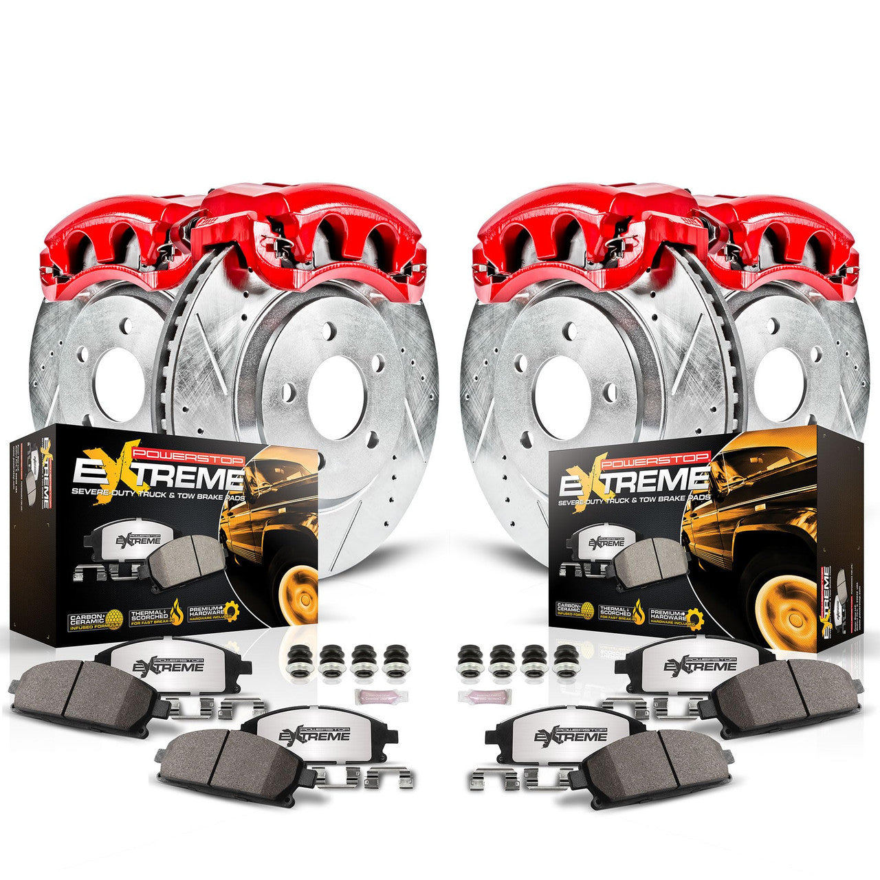 Power Stop 10-14 Toyota FJ Cruiser Front and Rear Z36 Truck & Tow Kit w/Calipers - KC5805-36