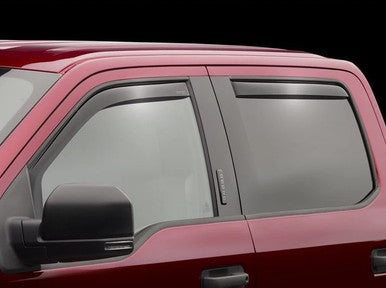 WeatherTech Front & Rear Side Window Deflectors For 2007-21 Toyota Tundra Double Cab - Dark Tint - 82450IM