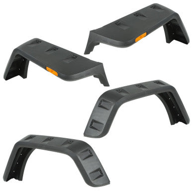 Rugged Ridge Hurricane Fender Flare Kit US Smooth 07-18 Jeep Wrangler JK - 11640.25