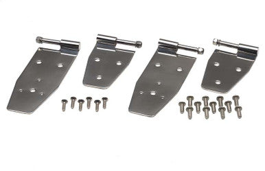 Kentrol 94-95 Jeep Wrangler YJ Hardtop Door Hinge Set 4 Pieces - Polished Silver - 30469