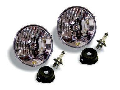 KC HiLiTES Universal/97-06 Jeep TJ 7in. Halogen H4 DOT Headlight 55/60w Lexan (Pair Pack System) - 42301