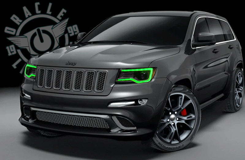 Oracle 14-21 Jeep Grand Cherokee Dynamic Headlight DRL Upgrade Kit - ColorSHIFT - Dynamic - 1284-332