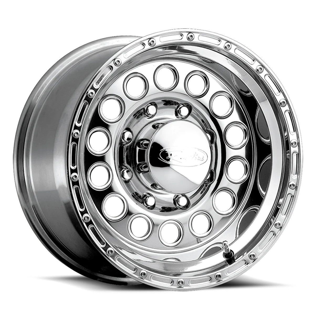 Raceline 887 Rock Crusher 17x9in / 5x127 BP / 0mm Offset / 83.82mm Bore - Polished Wheel - 887-79050