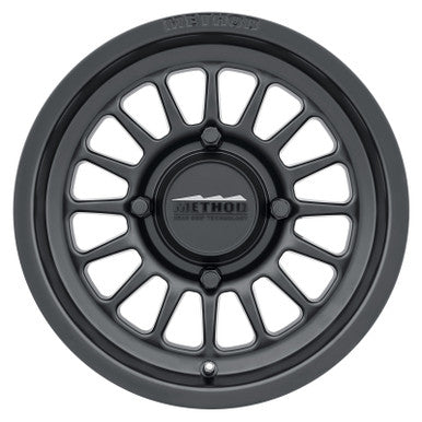 Method MR411 Bead Grip 15x7 / 4+3/13mm Offset / 4x136 / 106.25mm CB Matte Black Wheel - MR41157047543