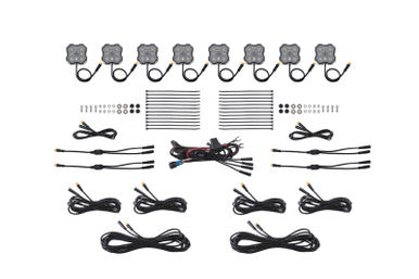 Diode Dynamics Rock Light - Red/White - M8 8-Pack - DD8746