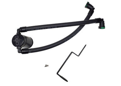 J&amp;L 2021-2024 Ford Bronco 1.5L EcoBoost Passenger Side Oil Separator 3.0 - Black Anodized - 3043P-B