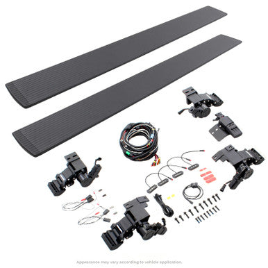 RealTruck VoltStep Electric Running Board Kit For 2015-24 Ford F-150 Super Crew - Textured Black - 20415587PC