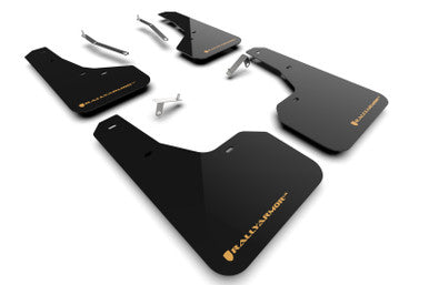 Rally Armor Black UR Mud Flap w/ Wild Orange Logo for 2022-24 Subaru Forester & Wilderness - MF82-UR-BLK/WOR