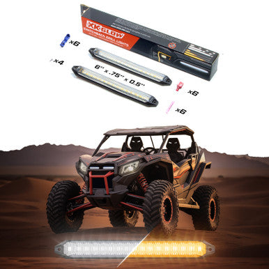 XK Glow 6 Switchback Grill Lights with Start-up Animation & Sequential Turn Signals - XK041029-6