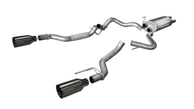 Corsa 2017-2020 Ford F-150 Raptor 3.5L Sport Cat-Back Dual Rear Exit w/ 5in Gunmetal Tip - 14397GNM