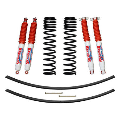 Skyjacker 84-01 XJ 3in FR Dual Rate Long Coil Suspension Kit w/ RR Add-A-Leaf/Hydro 7000 Shocks - JC301BPHLT