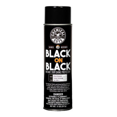 Chemical Guys Black on Black Instant Trim Shine Spray Dressing - 11oz (Aerosol) - Case of 6 - AIR_SPRAY_1
