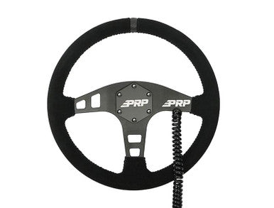 PRP Heated Flat Suede Steering Wheel - Black - G160-H