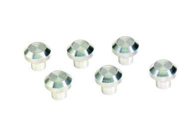 Kentrol 76-86 Jeep CJ Interior Knob Set 6 Pieces - Polished Silver - 30511